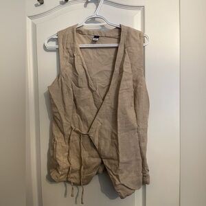 Old Navy Tan Vest Tie top